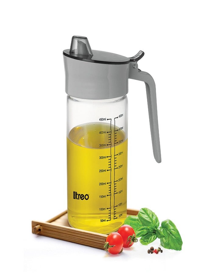 تريو موزع زيت تريو باي ميلتون فلو للمطبخ | مانع للتسرب وخالٍ من مادة BPA | زجاج بوروسيليكات عالي الجودة آمن للاستخدام مع الطعام | غير مسامي مع مؤشر للسعة | ملحق مطبخ متين وأنيق، 500 مل - Image 1